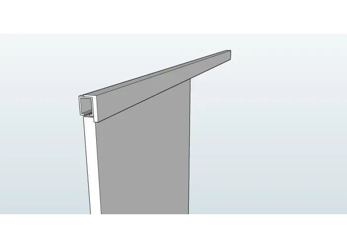 Porta de Correr 200x80cm Branco com Ferragens e Guarnição