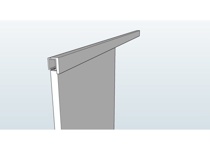 Porta de Correr 200x90cm Branco com Ferragens e Guarnição