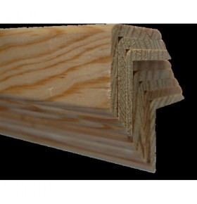 Perfis Cantoneira em Pinho 2400x36x5mm - Pack de 8