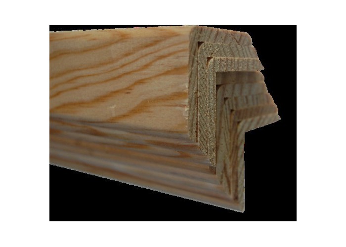 Perfis Cantoneira em Pinho 2400x36x5mm - Pack de 8