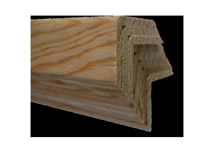 Perfis Cantoneira em Pinho 2400x36x5mm - Pack de 8