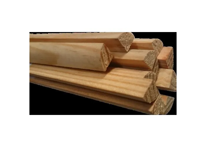 Perfis Moldura - 1/4 Cana em Pinho 2400x12x12mm - Pack de 12
