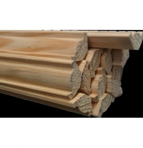 Perfis Moldura - Tecto em Pinho 2400x23x23mm - Pack de 12