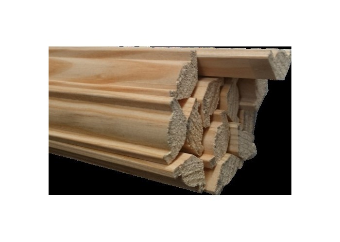 Perfis Moldura - Tecto em Pinho 2400x23x23mm - Pack de 12