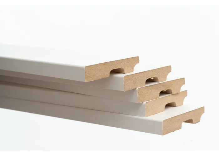 Rodapé MDF Branco 1,4x7x225cm - Pack de 5