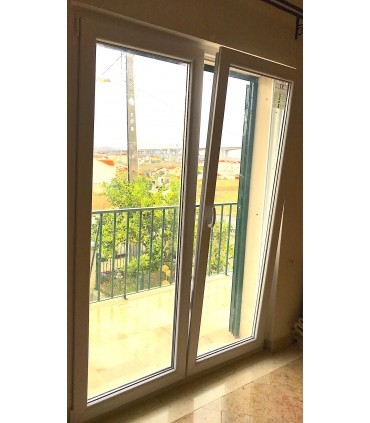 Porta Janela PVC 150x200cm Oscilobatente Vidro Duplo CANDO