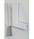 Porta Exterior PVC Painel Liso Branco 80x200cm Esquerda