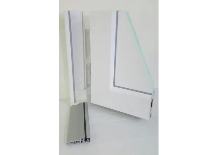 Porta Exterior PVC Painel Liso Branco 90x200cm Esquerda