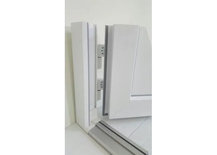 Porta Exterior PVC Painel Liso Branco 90x200cm Esquerda