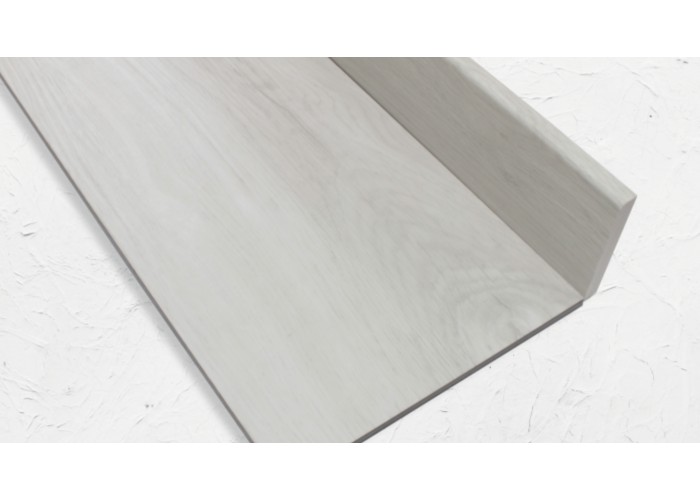 Rodapé PVC Expandido Carvalho Cinza 2020x70x15mm