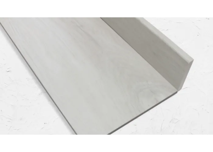 Rodapé PVC Expandido Carvalho Cinza 2020x70x15mm