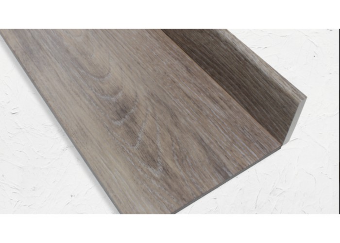 Rodapé PVC Expandido Carvalho Cinza Escuro 2020x70x15mm