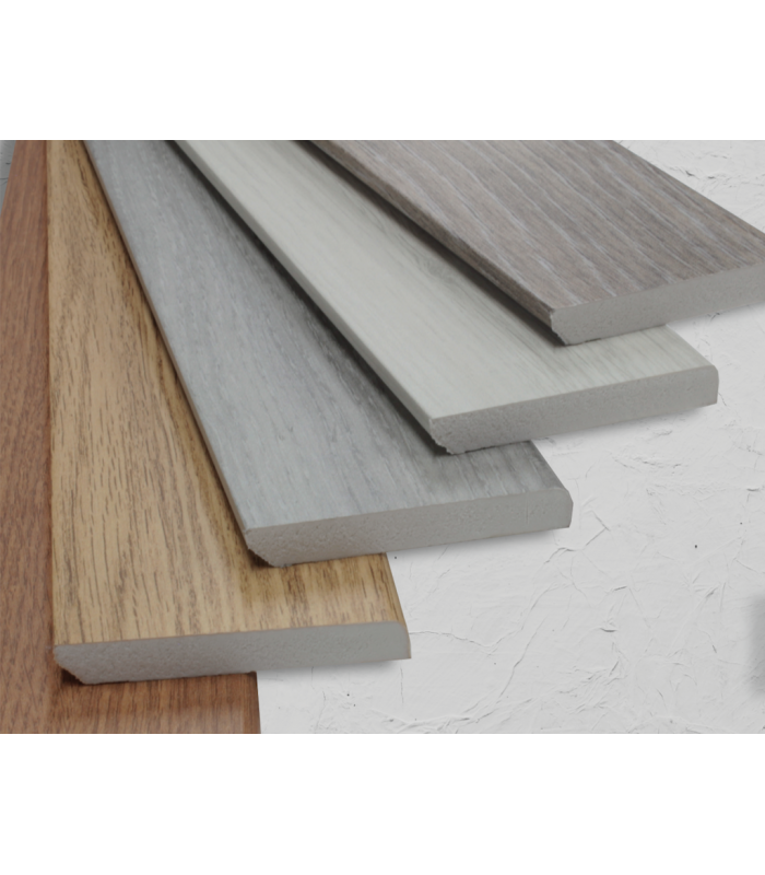 Rodapé PVC Expandido Pinho Cinza 2200x70x15mm