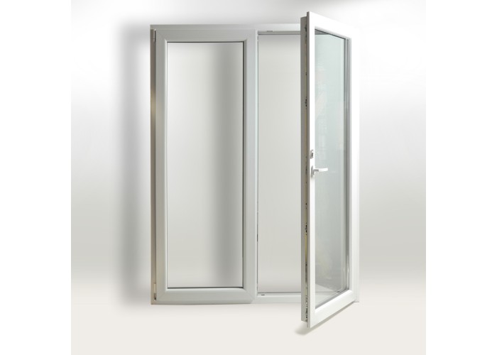 Porta Janela PVC Oscilobatente 150x200 cm com fechadura e Vidro Duplo | Cando