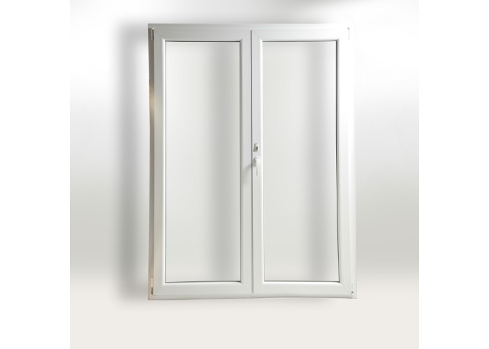 Porta Janela PVC Oscilobatente 150x200 cm com fechadura e Vidro Duplo | Cando