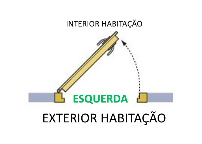 Porta Exterior PVC Vidro Duplo Fosco 90x200cm Esquerda