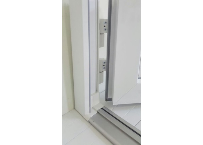 Porta Exterior PVC Vidro Duplo Fosco 90x200cm Esquerda