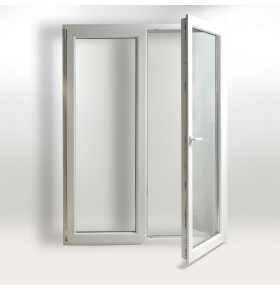 Porta Janela PVC Oscilobatente 120x200 cm com Vidro Duplo | Cando