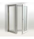 Porta Janela PVC Oscilobatente 120x200 cm com Vidro Duplo | Cando