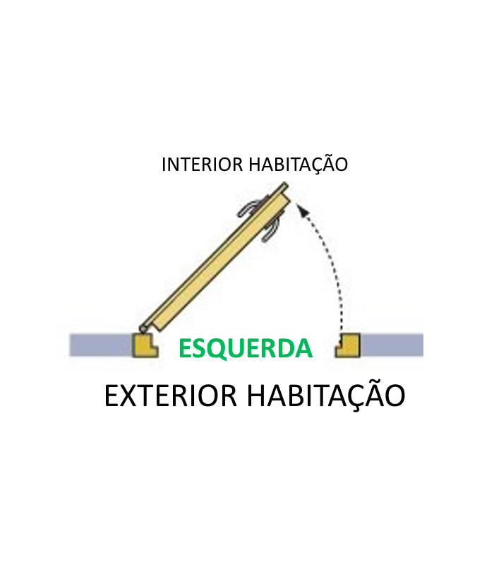 Porta Exterior PVC Vidro Duplo Fosco Esquerda - Por Medida