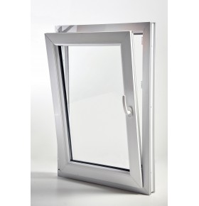 Janela PVC Oscilobatente 58x110 cm com Vidro Duplo | Cando