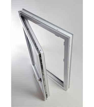 Janela PVC 58x110cm Oscilobatente ESQUERDA Vidro Duplo CANDO