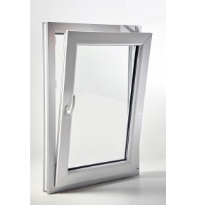 Janela PVC Oscilobatente 58x110 cm com Vidro Duplo | Cando