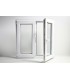 Janela PVC Oscilobatente 118x110 cm com Vidro Duplo | Cando
