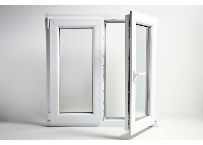 Janela PVC Oscilobatente 118x110 cm com Vidro Duplo | Cando