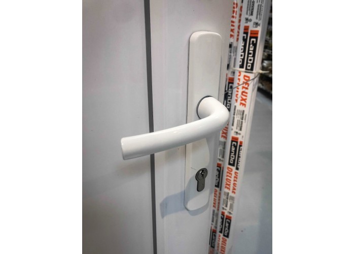 Porta Exterior PVC Ibiza Branca Esquerda - Por Medida