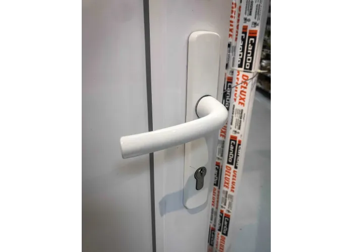 Porta Exterior PVC Ibiza Branca Esquerda - Por Medida