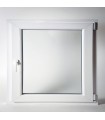 Janela PVC 58x58cm Oscilobatente DIREITA Vidro Duplo CANDO