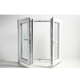 Janela PVC Oscilobatente 100x100 cm com Vidro Duplo | Cando