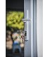 Porta Exterior PVC Painel Liso Branco Esquerda - Por Medida