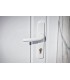 Porta Exterior PVC Painel Liso Branco 80x200cm Esquerda