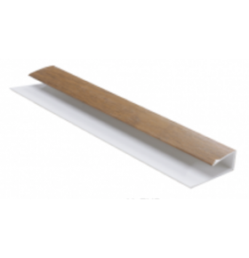 Perfil Remate PVC para Lambri Nogueira 290x2x1cm - Pack de 2