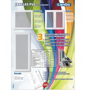 Janela PVC Oscilobatente 110x100 cm com Vidro Duplo | Cando
