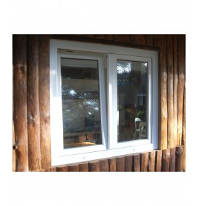 Janela PVC Oscilobatente 110x100 cm com Vidro Duplo | Cando