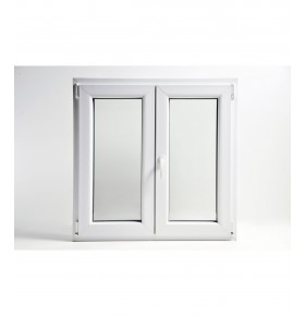 Janela PVC Oscilobatente 110x100 cm com Vidro Duplo | Cando