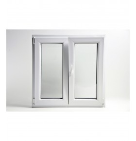 Janela PVC Oscilobatente 110x100 cm com Vidro Duplo | Cando