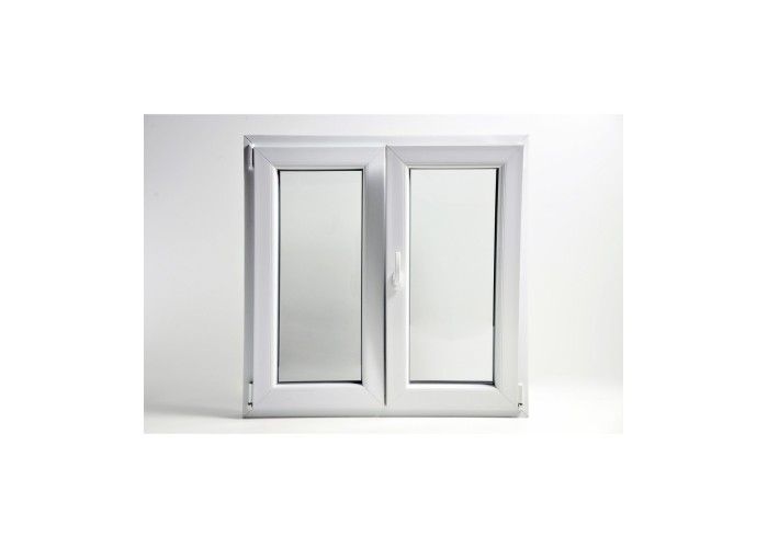 Janela PVC Oscilobatente 110x100 cm com Vidro Duplo | Cando