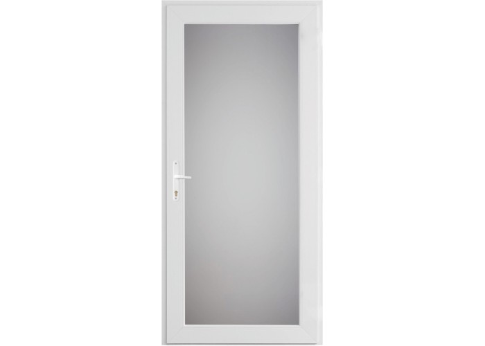 Porta Exterior PVC Vidro Duplo Fosco 90x200cm Direita
