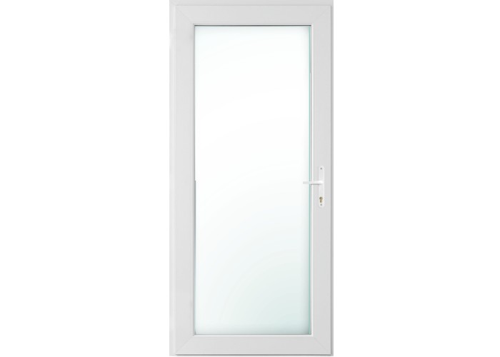 Porta Exterior PVC Vidro Duplo Transparente 80x200cm Esquerda