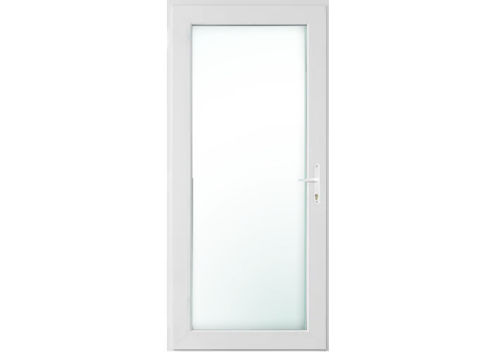 Porta Exterior PVC Vidro Duplo Transparente 80x200cm Esquerda
