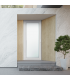 Porta Exterior PVC Vidro Duplo Transparente 80x200cm Esquerda