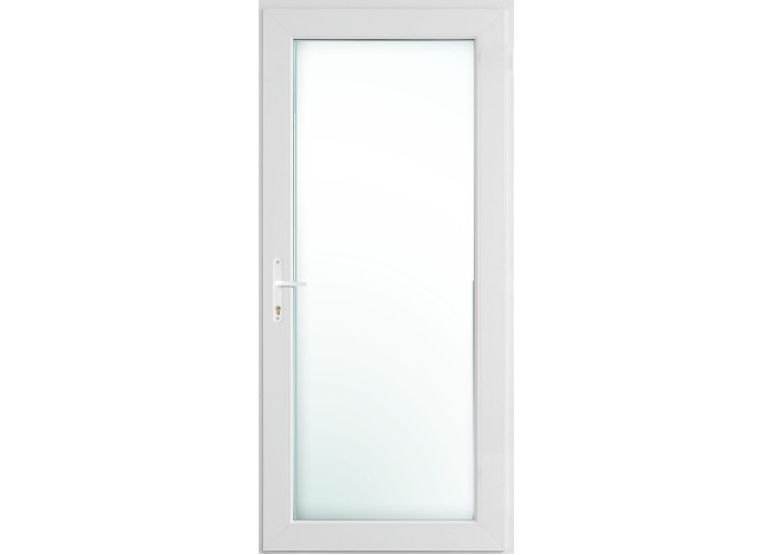 Porta Exterior PVC Vidro Duplo Transparente 80x200cm Direita