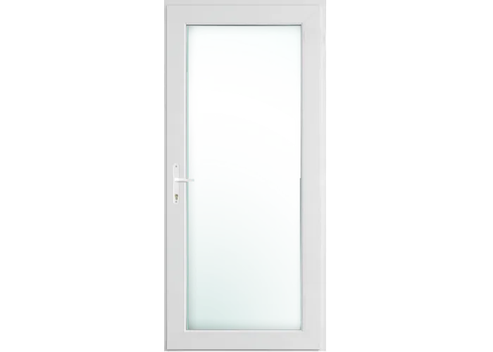 Porta Exterior PVC Vidro Duplo Transparente 80x200cm Direita