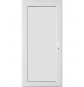 Porta Exterior PVC Painel Liso Branco 98x208cm ESQUERDA