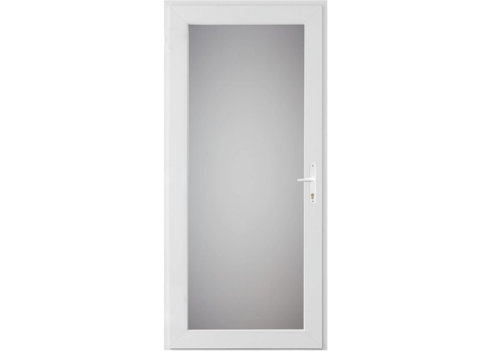 Porta Exterior PVC Vidro Duplo Fosco 80x200cm Esquerda