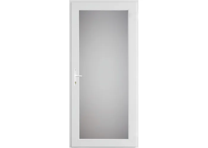 Porta Exterior PVC Vidro Duplo Fosco 80x200cm Direita